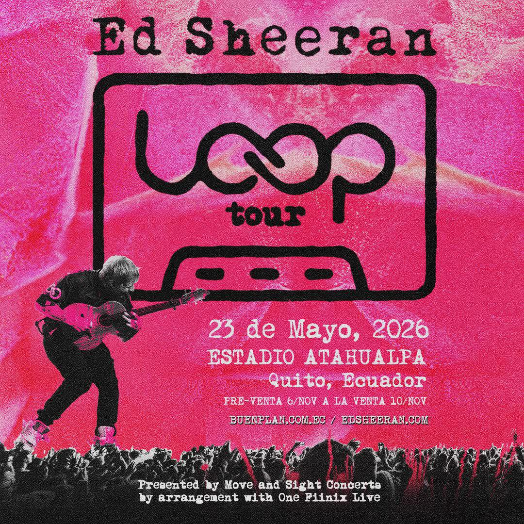 Ed Sheeran anuncia su esperado debut en Ecuador: concierto en Quito en mayo de 2026